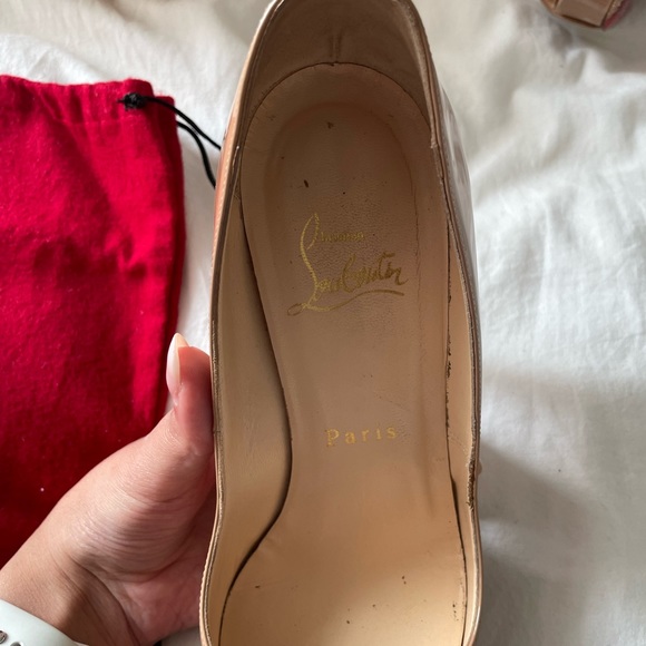 Christian Louboutin Lady Peep Nude Patent Leather - Picture 14 of 16